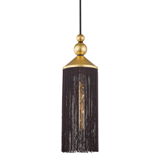 Scarlett Pendant in Gold Leaf/black Finish