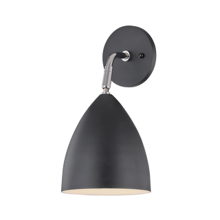 Gia Wall Sconce in Polished Nickel/black Finish
