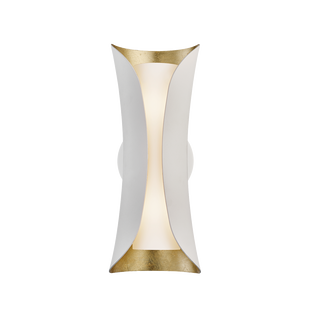 Josie Wall Sconce in Gold Leaf/white Finish