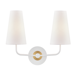 Merri Wall Sconce in Aged Brass/soft Off White Finish