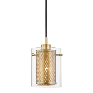 Elanor Pendant in Aged Brass Finish