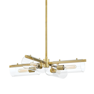 Ariel Chandelier in Aged Brass Finish