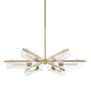Ariel Chandelier in Aged Brass Finish