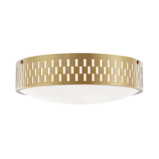 Phoebe Flush Mount in Aged Brass Finish