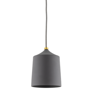 Megan Pendant in Aged Brass/matte Black Finish