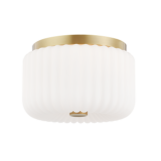 Lydia Flush Mount in Aged Brass Finish