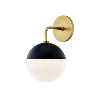 Renee Wall Sconce in Aged Brass/black Finish