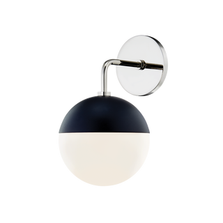 Renee Wall Sconce in Polished Nickel/black Finish