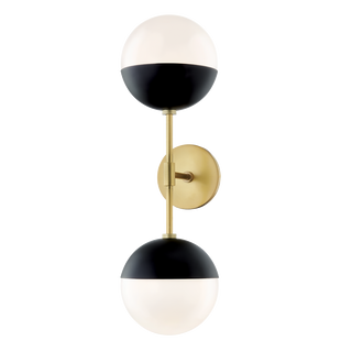 Renee Wall Sconce in Aged Brass/black Finish