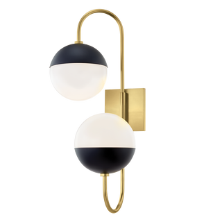 Renee Wall Sconce in Aged Brass/black Finish