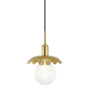 Alyssa Pendant in Aged Brass Finish