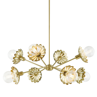 Alyssa Chandelier Aged Brass