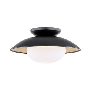 Cadence Semi Flush in Black Lustro/gold Leaf Combo Finish