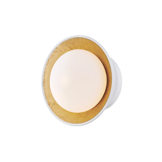 Cadence Semi Flush in White Lustro/gold Leaf Combo Finish