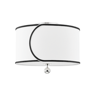 Zara Semi Flush Polished Nickel