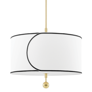 Zara Chandelier in Aged Brass Finish