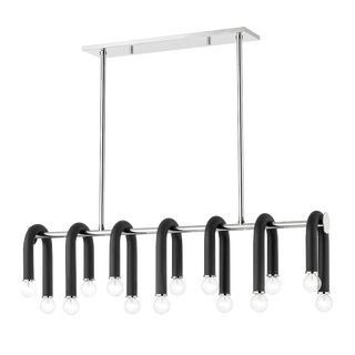 Whit Linear in Polished Nickel/black Finish