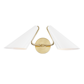 Talia Wall Sconce in Aged Brass/dove Gray Combo Finish