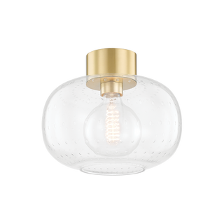 Harlow Flush Mount in Aged Brass Finish