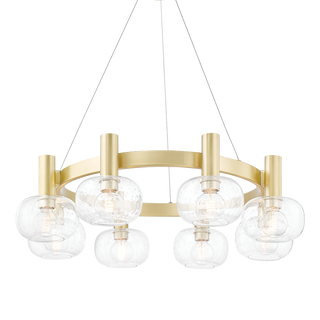 Harlow Chandelier in Aged Brass Finish