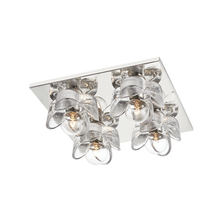 Shea Flush Mount in Polished Nickel Finish