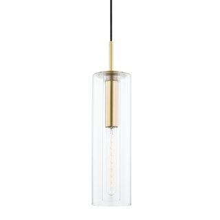 Belinda Pendant in Aged Brass Finish