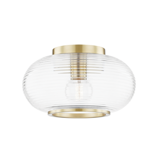 Maggie Flush Mount in Aged Brass Finish