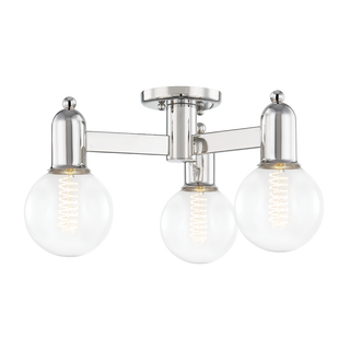 Bryce Semi Flush in Polished Nickel Finish