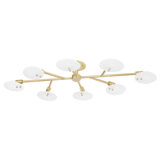 Giselle Semi Flush in Aged Brass Finish
