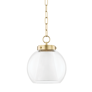Sasha Pendant in Aged Brass Finish