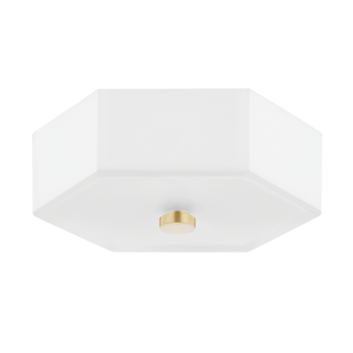 Lizzie Flush Mount in Aged Brass/polished Nickel Combo Finish