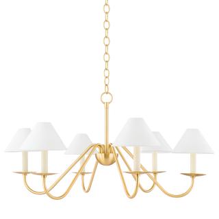 Lenore Chandelier in Aged Brass Finish
