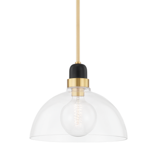 Camile Pendant in Aged Brass Finish