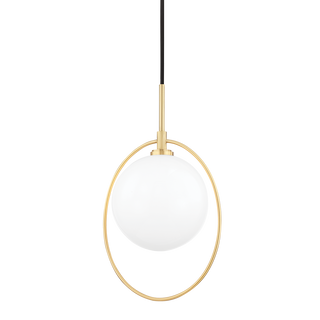 Babette Pendant in Aged Brass Finish