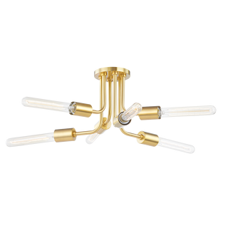 Donny Semi Flush in Aged Brass Finish