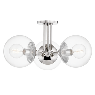 Meadow Semi Flush in Polished Nickel Finish