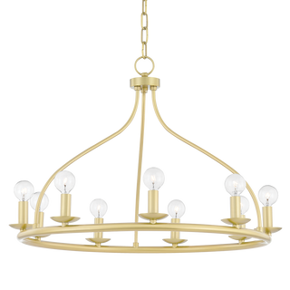 Kendra Chandelier Aged Brass