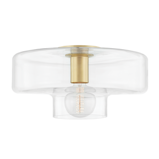 Iona Flush Mount in Aged Brass Finish