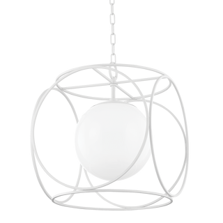 Claire Pendant in TEXTURED WHITE Finish
