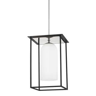 Teres Pendant in POLISHED NICKEL/TEXTURED BLACK Finish