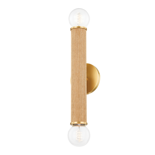 AMABELLA Wall Sconce in Aged Brass Finish