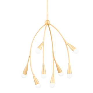 Elsa Chandelier in Gold Leaf Finish