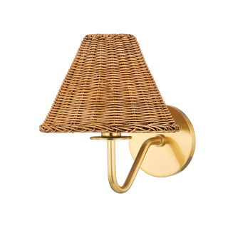 Issa Wall Sconce in Aged Brass Finish