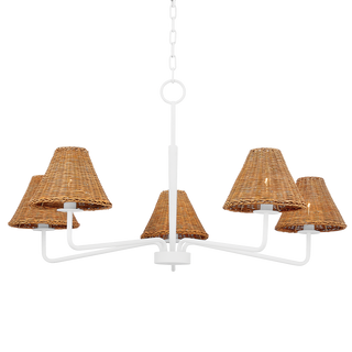 Issa Chandelier in TEXTURED WHITE Finish