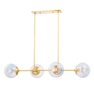 OPHELIA Island Light in Aged Brass Finish