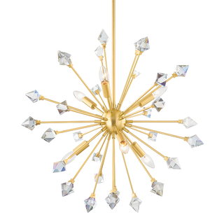 GENESIS Chandelier in Aged Brass Finish