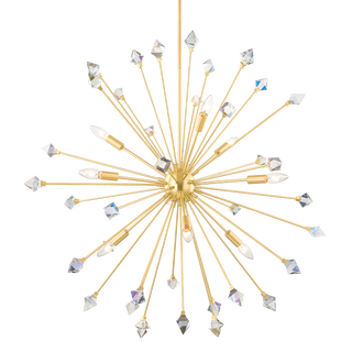 GENESIS Chandelier in Aged Brass Finish