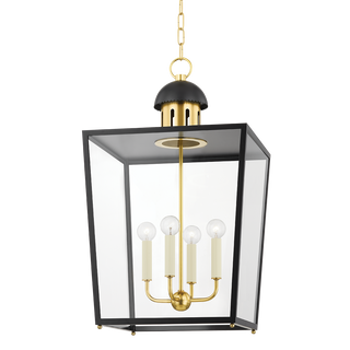 JUNE Lantern in Aged Brass Finish