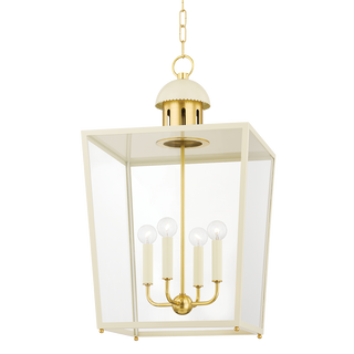 JUNE Lantern in Aged Brass Finish