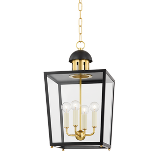 JUNE Lantern in Aged Brass Finish